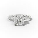 Emily Cushion Cut Diamond Engagement Ring With Hidden Halo 4