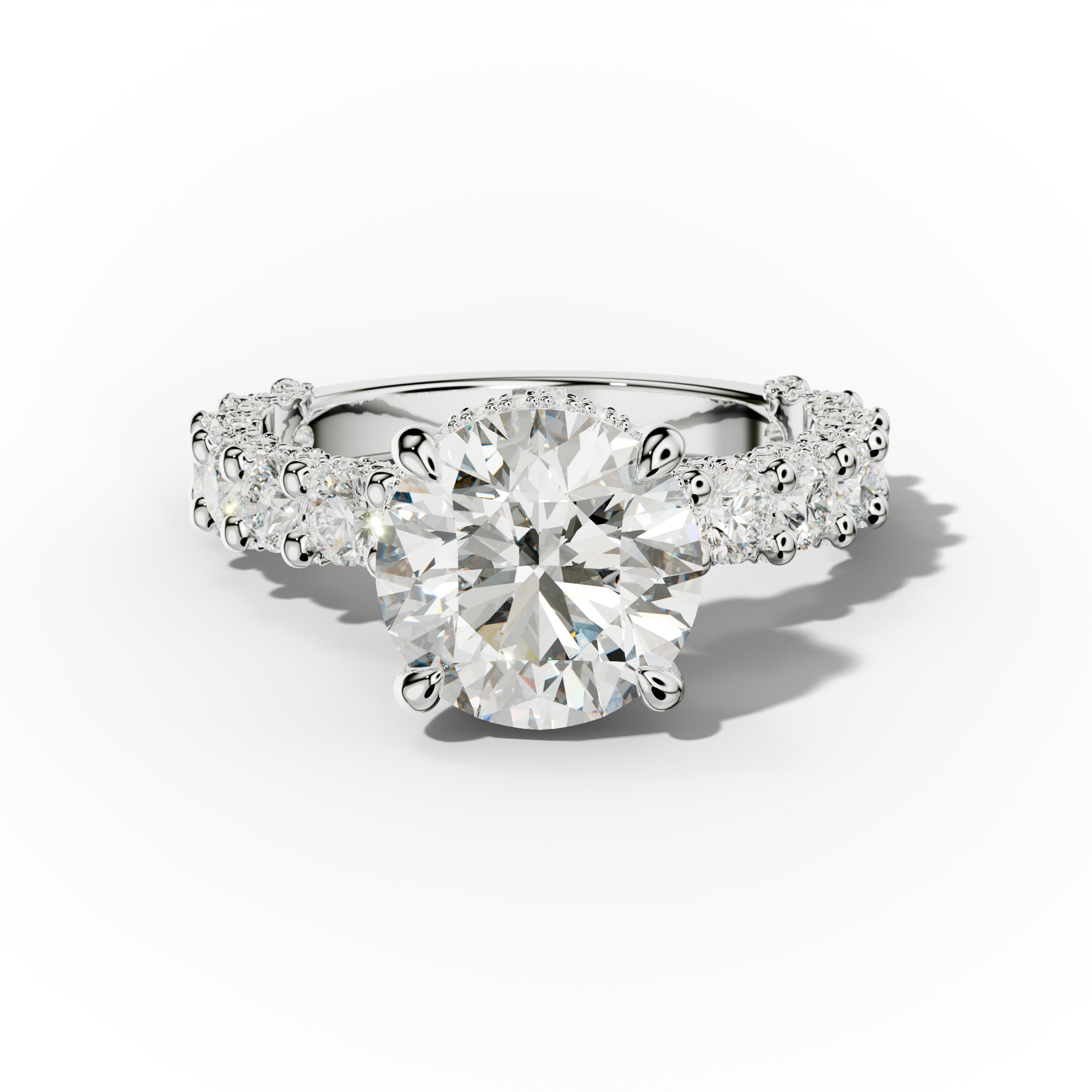 Savannah Round Diamond Engagement Ring With Hidden Halo 2
