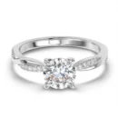 Twisted Band 2CT Round Cut Moissanite Ring